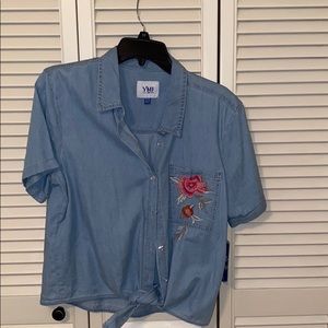 button up casual blouse